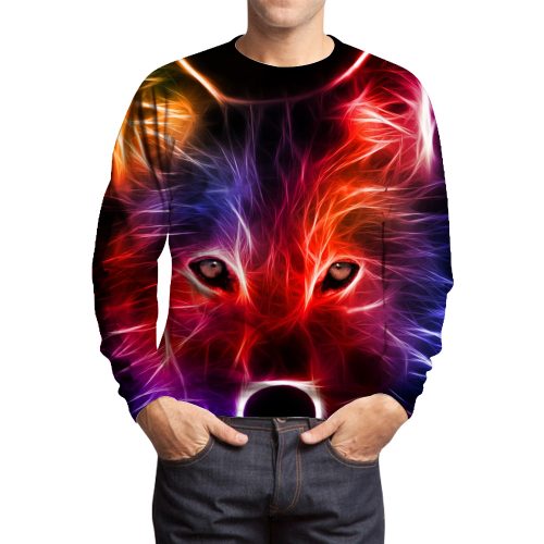 digital wolf Sweatshirts
