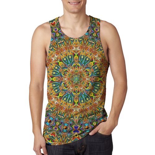 Man’s Colorful Mandala Tanktop New