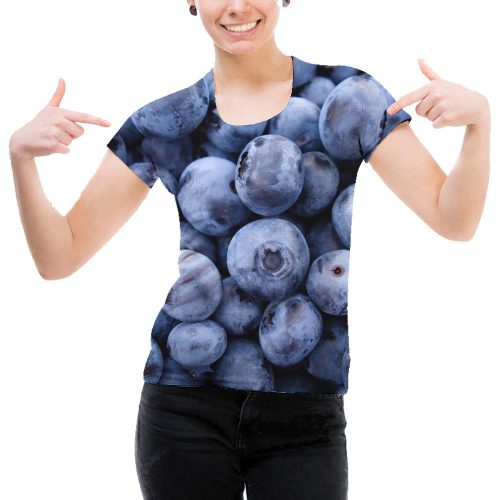 Woman Blueberries Tee New