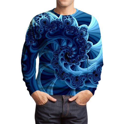 Blue Fractals Sweatshirts