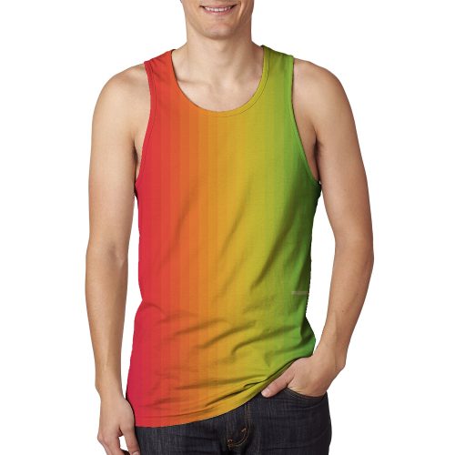 Man’s Abstract Rainbow Tanktops New