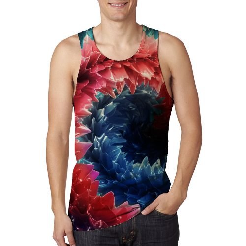 Man’s Red Blue Colors Tanktop New