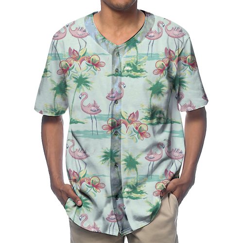 Flamingo Coconut Tree Baseball Shirts New