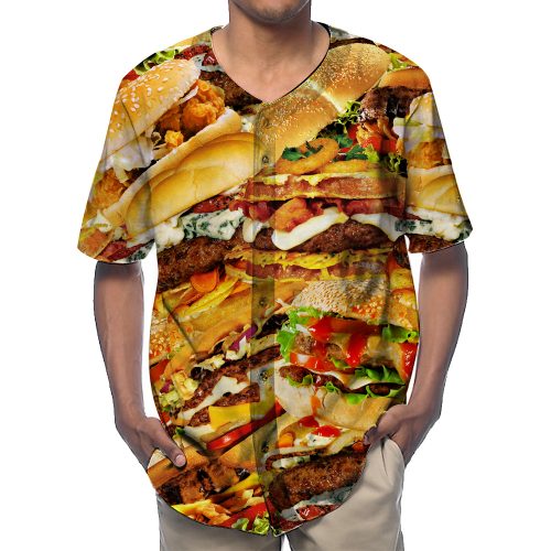 Hamburger Layer Baseball Shirts New