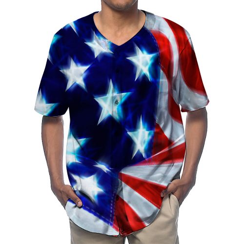 USA Flag Baseball Shirts