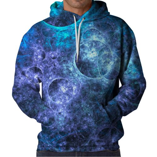 Blue Reticulum Hoodie Front