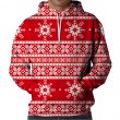 Christmas Red Snow Hoodie Front
