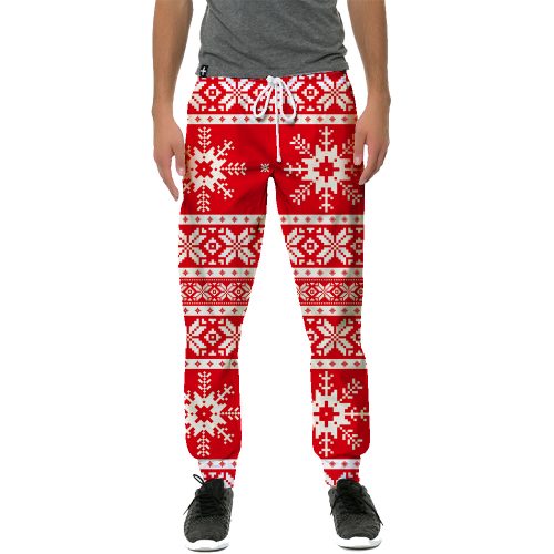 Christmas Red Snow Jogger New