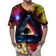 Galaxy Triangle Tree Baseball Shirts New