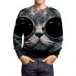 Black Glass Cat Sweatshirts