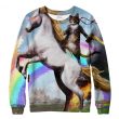 Cat Riding A Horse Sweater