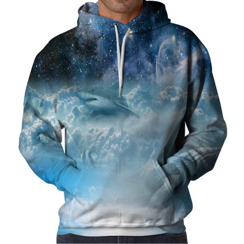 Fish on Sky Hoodie Front