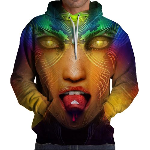 Trippy Face Funny Hoodie Front