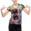 Woman Space Cat Tee New